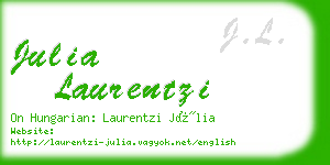 julia laurentzi business card